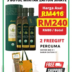 Minyak Zaitun Sihate - Rawatan Penuh 3 Botol